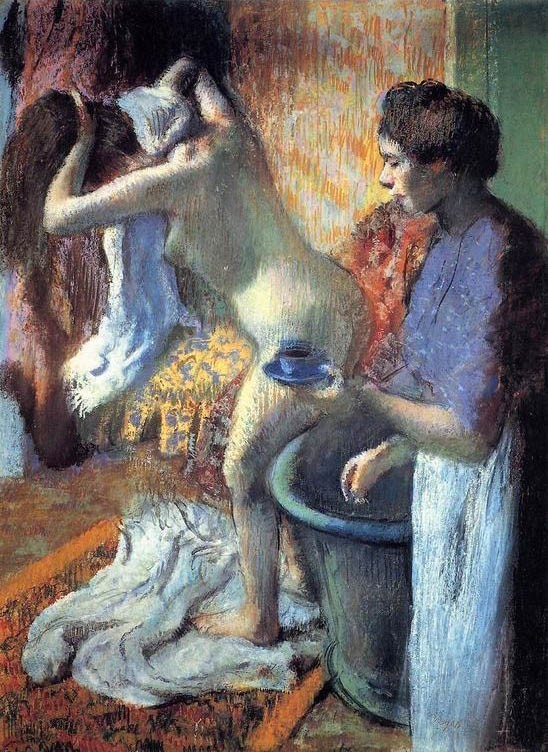 Edgar Degas Breakfast after the Bath II